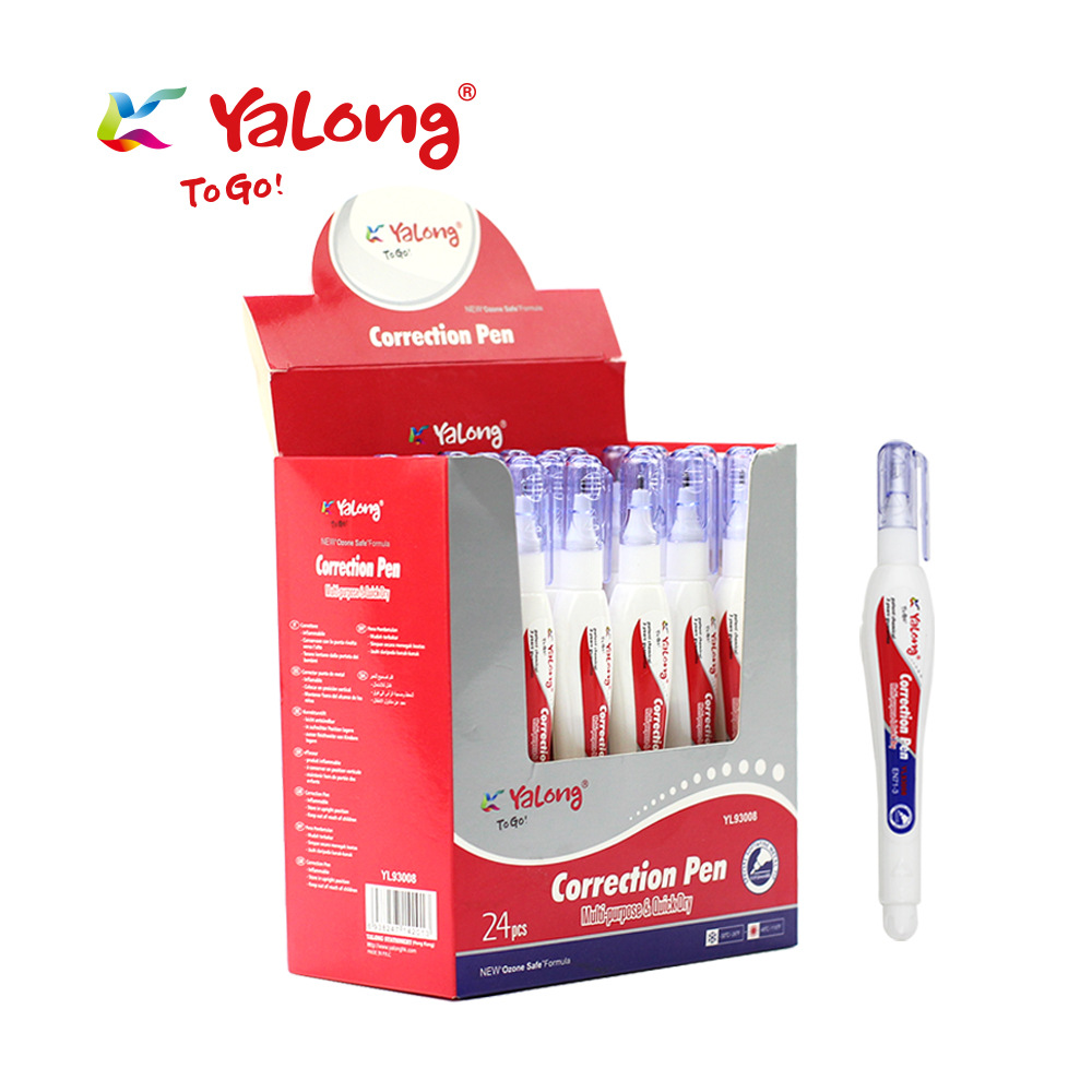 The correction pen packaging box features a single correction pen with replaceable refills, making it a portable student stationery item pic 1