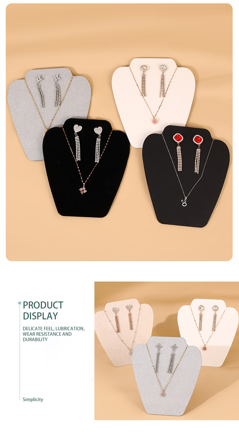 In-stock earrings, necklaces, set display board, necklaces, portrait models, jewelry stands, stud earrings, ear accessories, hanging racks, jewelry stands pic 11