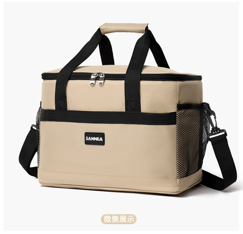 SANNE Cross-border Oxford cloth lunch box bags, hand-purified color takeout bags, outdoor picnic insulated and fresh-keeping bento ice packs pic 18