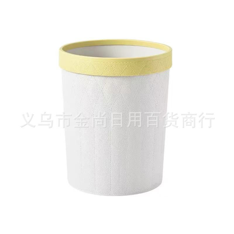 Light luxury household round and square pressure ring garbage recycling bin, kitchen and living room storage bin, simple style trash can pic 4