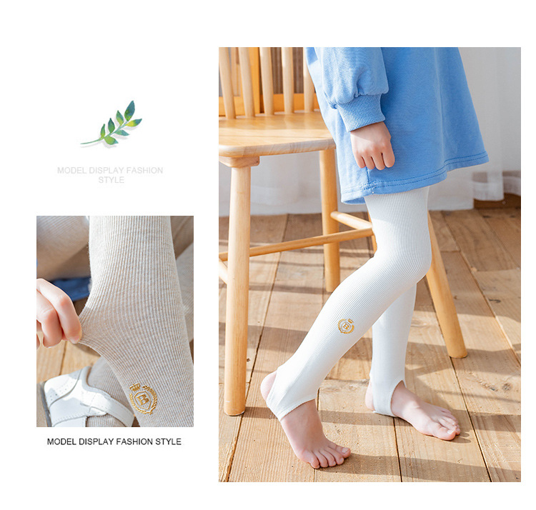 女童连裤袜春秋薄款外穿宝宝连袜踩脚配裙子韩版棉质婴儿童打底裤详情16