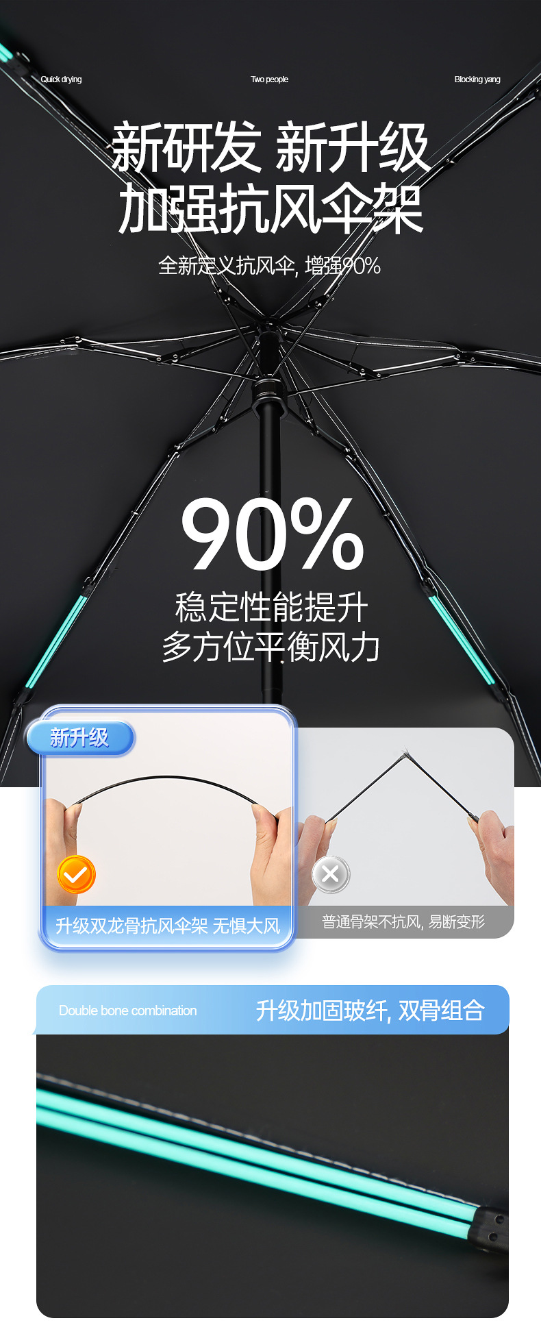 迷你胶囊伞雨伞女折叠伞晴雨两用遮阳伞渐变扁六折防晒太阳伞批发详情38