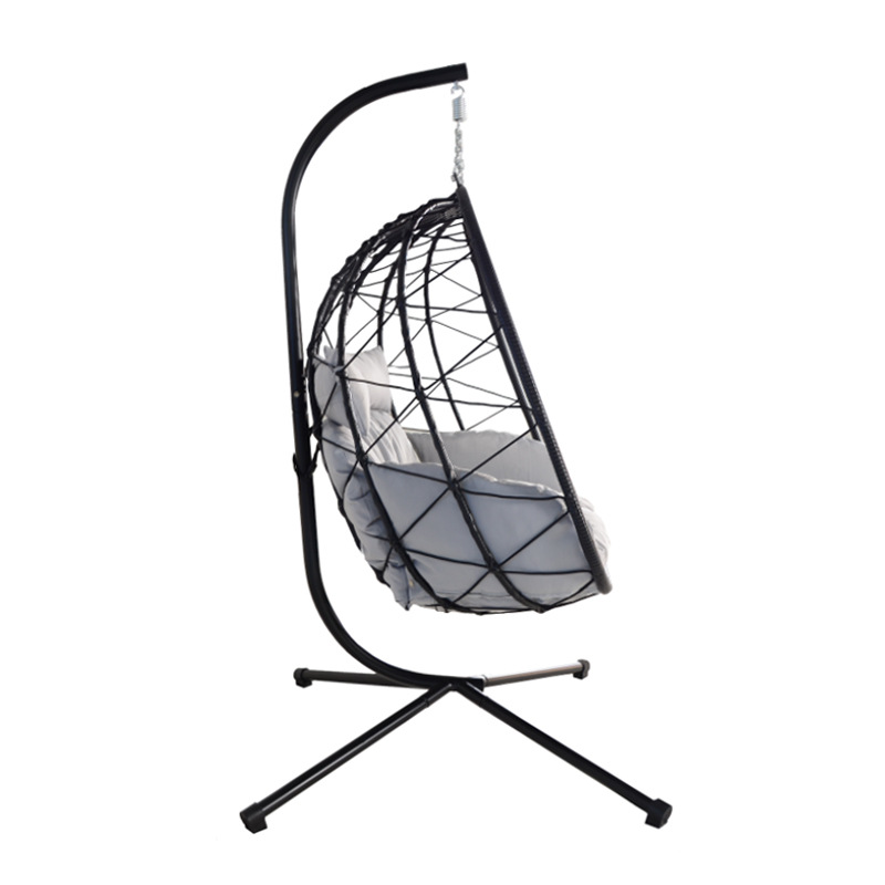 家用双人简约吊篮户外庭院懒人摇篮卧室阳台铁艺藤编秋千椅详情1
