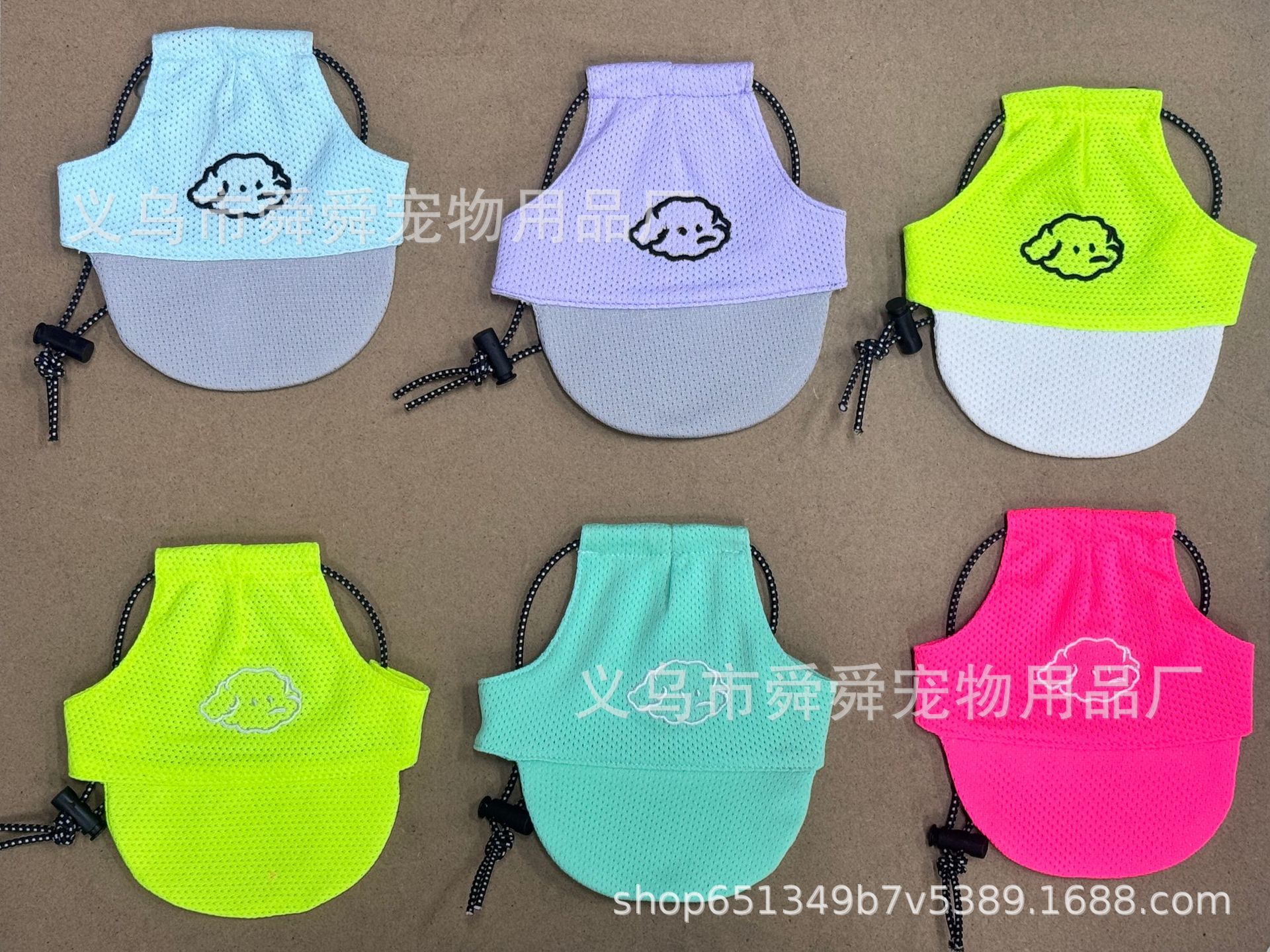 宠物狗狗猫咪帽子春夏外出遮阳防勒帽防脱可调节绳扣鸭舌帽详情4