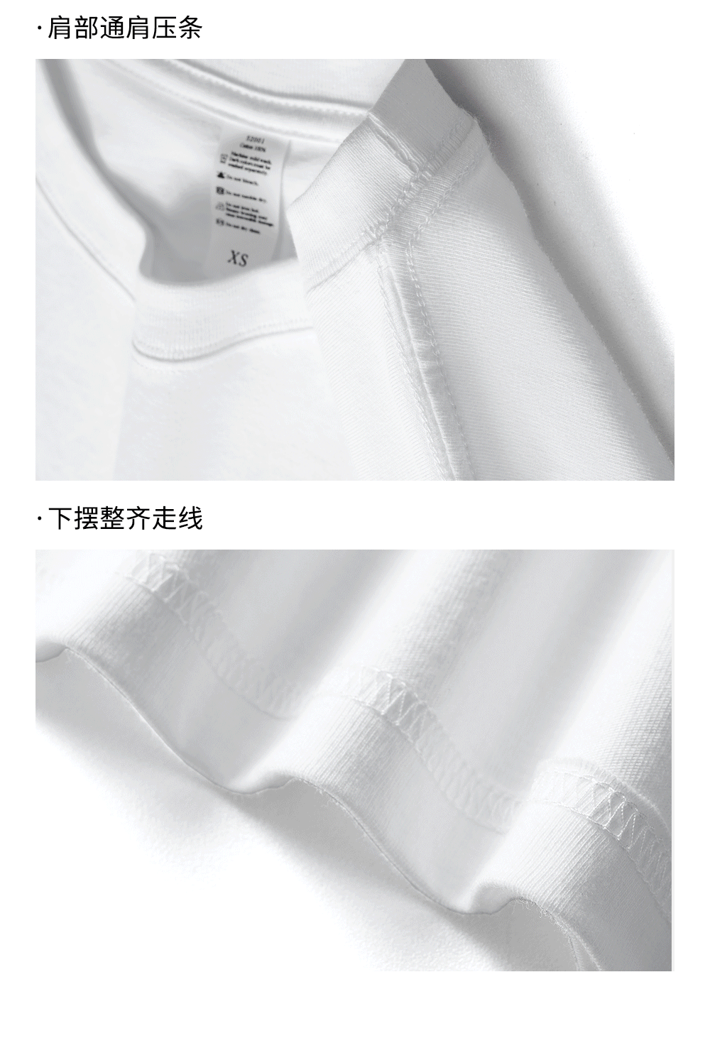 De alta calidad! 260g camiseta de algodón pesado blanco manga media manga corta hombre camiseta hombre mismo estilo media manga más logo pic 10