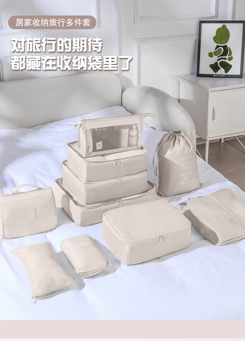 旅行收纳袋七件套装衣服整理打包袋旅游行李箱衣物内衣收纳包批发详情5