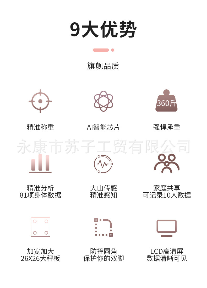 苏子usb充电电子称体重体脂秤精准家用健康秤人体秤成人称重计器详情2