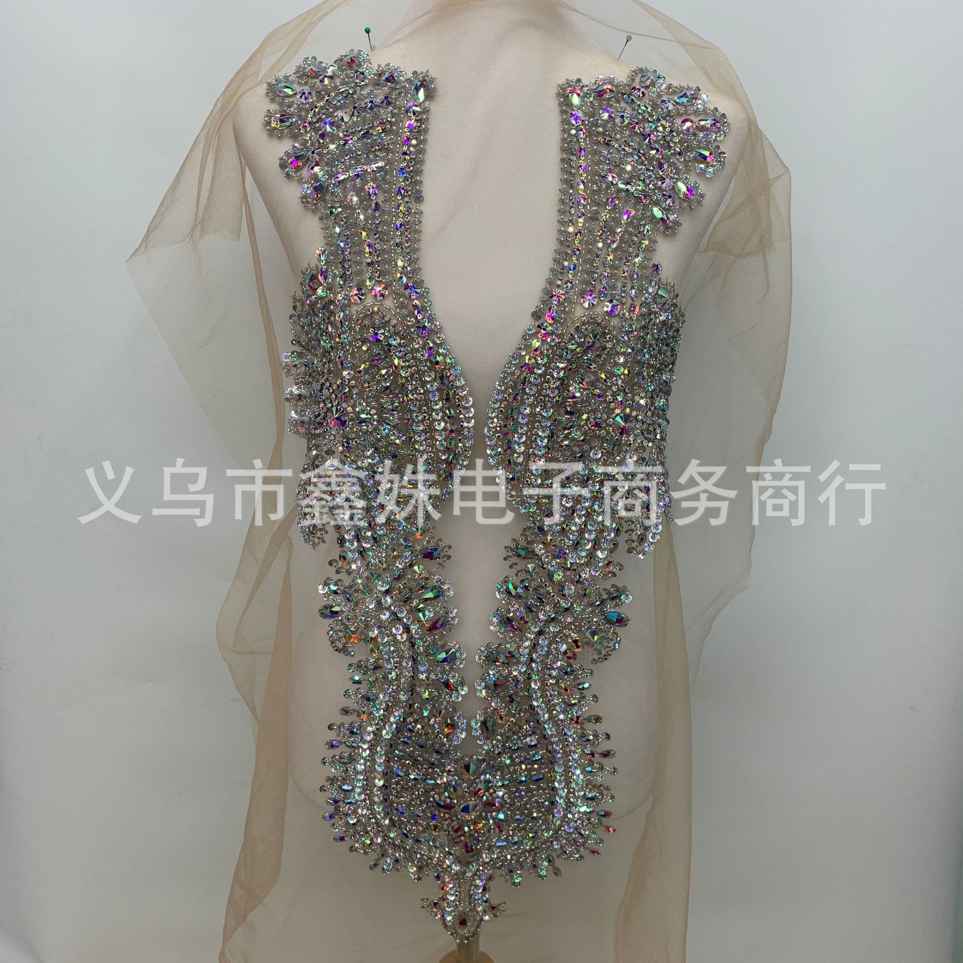 Sexy deep V-neck shining 2023 autumn new style banquet elegant heavy industry wedding dress accessories pic 9