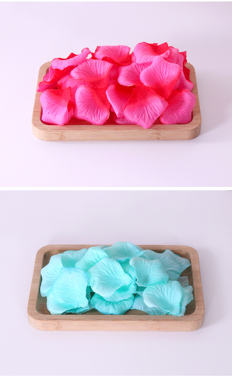 1000片玫瑰花瓣仿真手抛婚庆场景布置求婚表白工艺品礼品仿真花瓣详情17