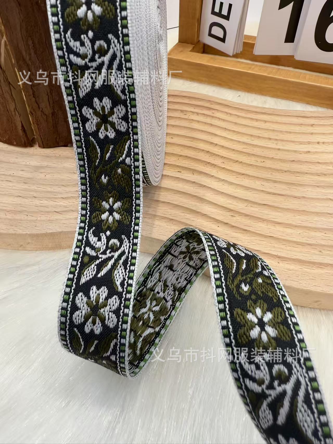 2cm-5cm Ethnic-style jacquard embroidery webbing, diy home textiles, performance costumes, decorative accessories, gift box packaging wholesale pic 9