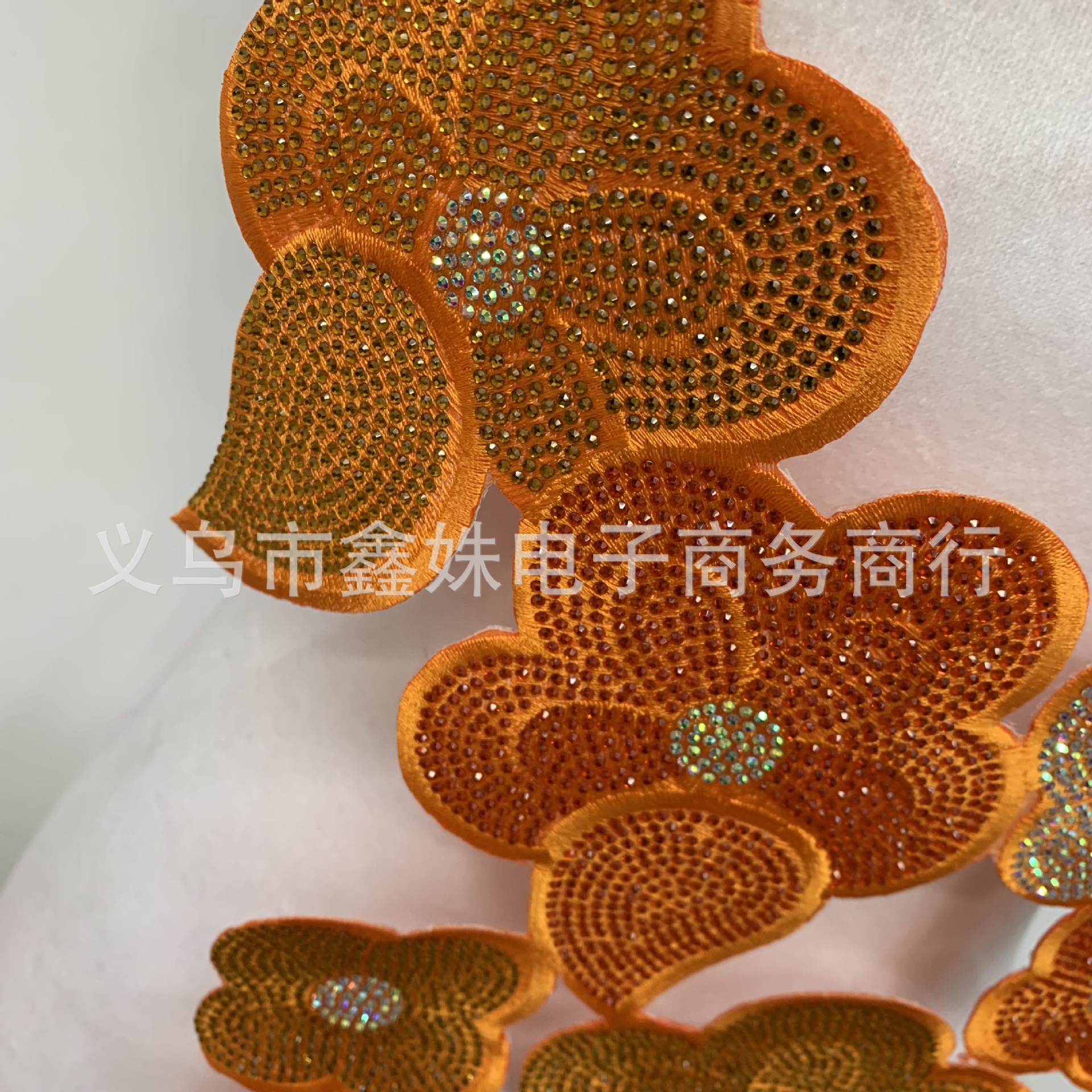Multi-color adhesive full diamond collar flowers, multi-color large embroidered fabric stickers for stage costumes, opera and animation accessories pic 13