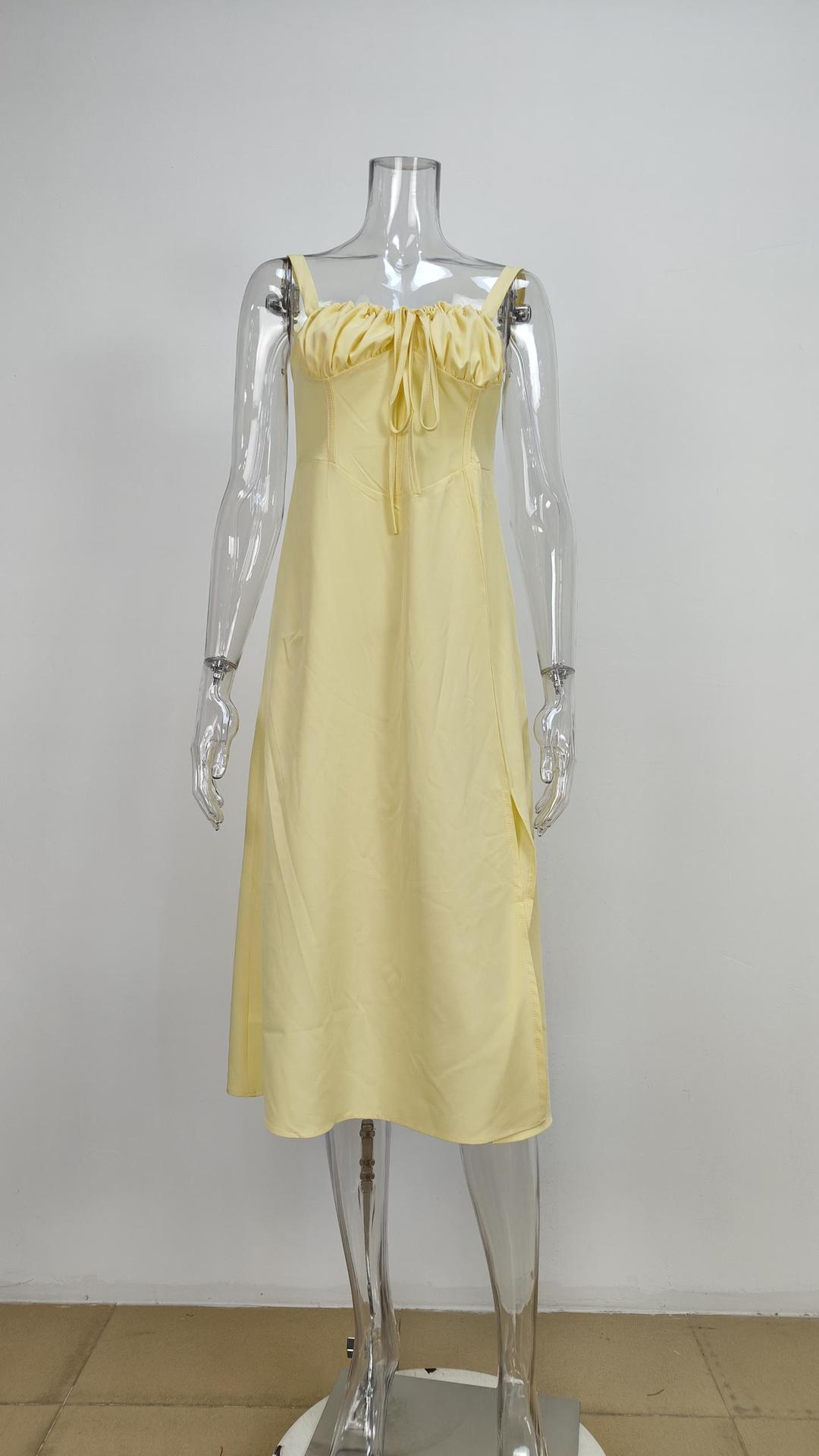 2025亚马逊独立站欧美女装新款碎花方领性感开叉大摆春季连衣裙女详情47