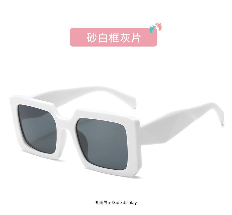 2023新款方框儿童太阳镜男女孩彩色多巴胺小孩墨镜防紫外线眼镜详情21