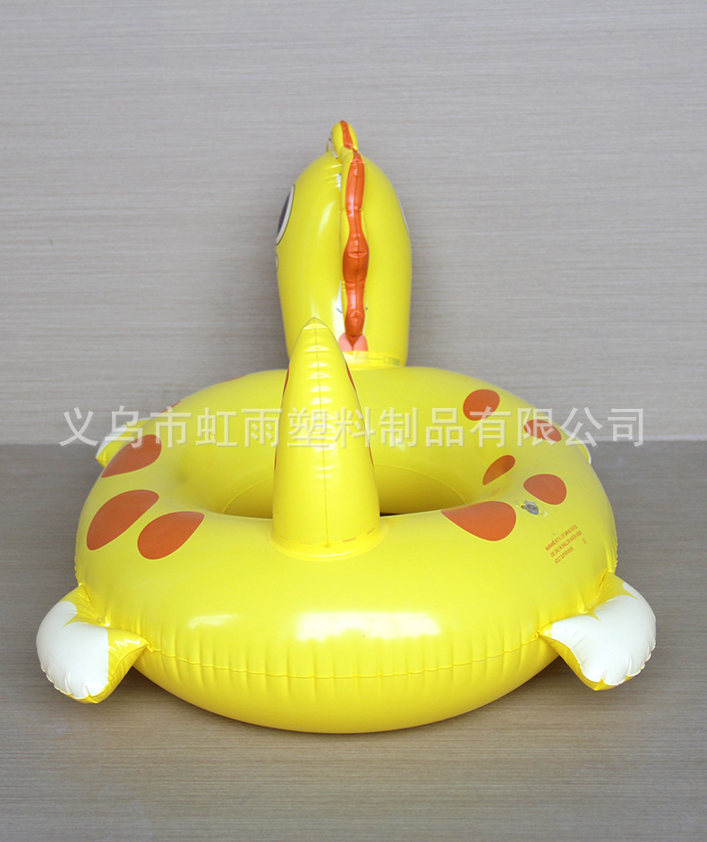 新品加厚小黄龙儿童游泳圈PVC充气卡通游泳坐圈动物造型恐龙座圈详情6