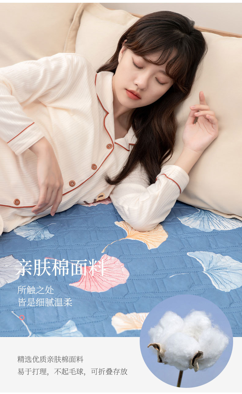 天虹新款国标电热毯亲肤棉加热毯智能双控暖身垫家用电热垫护膝两季适用详情4