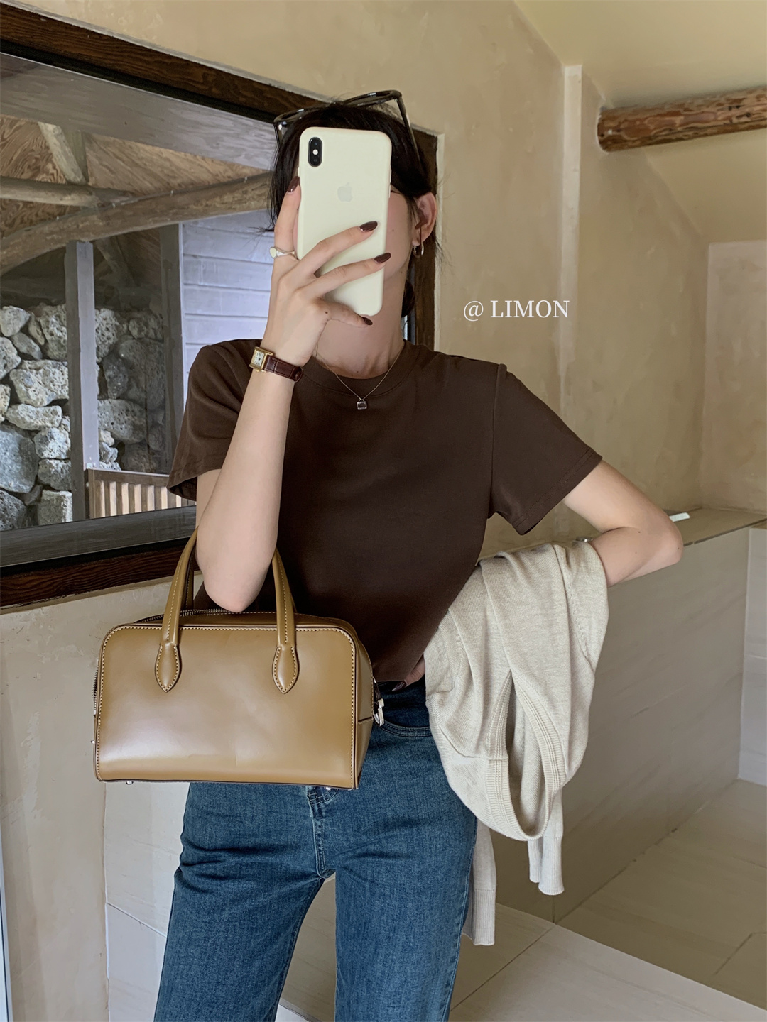 THE LEMON柠檬绿茶正肩磨毛短袖t恤女2024秋季新款百搭上衣打底衫详情54