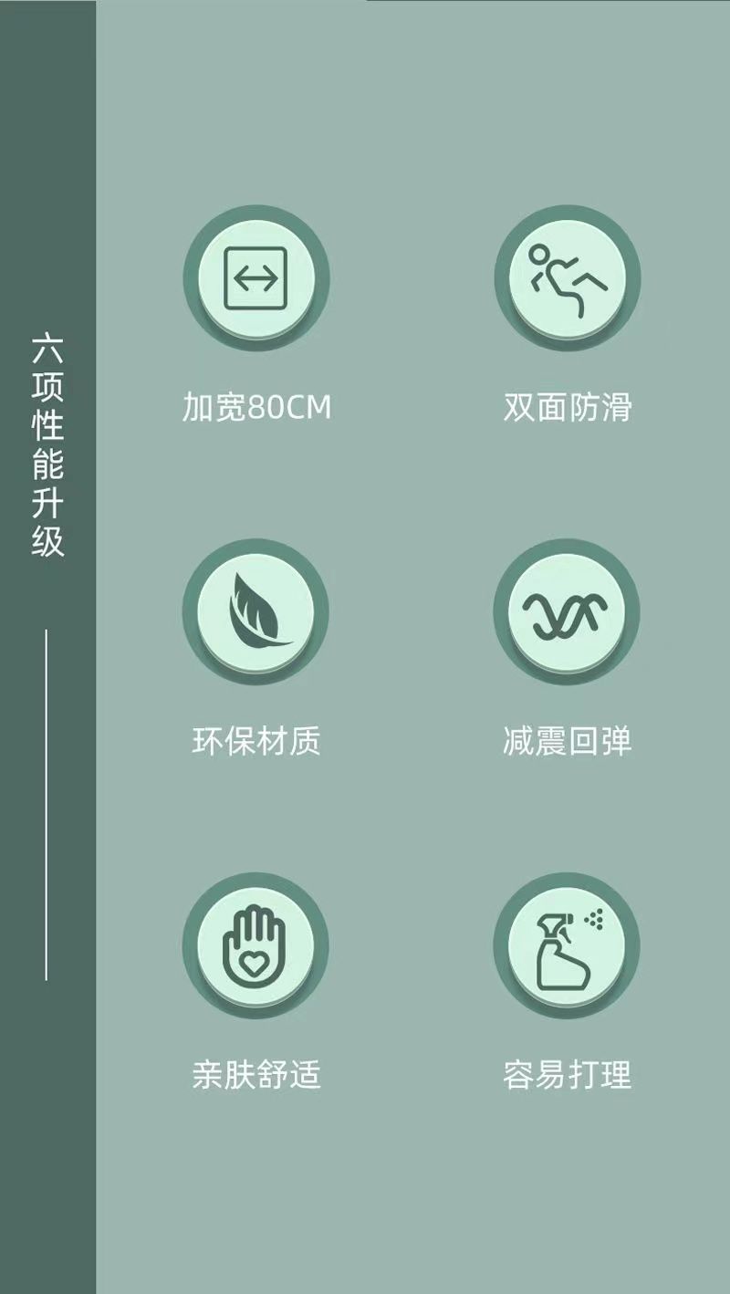 加宽tpe瑜伽垫 加厚防滑舞蹈健身垫家用静音减震运动跳绳垫微瑕疵详情2