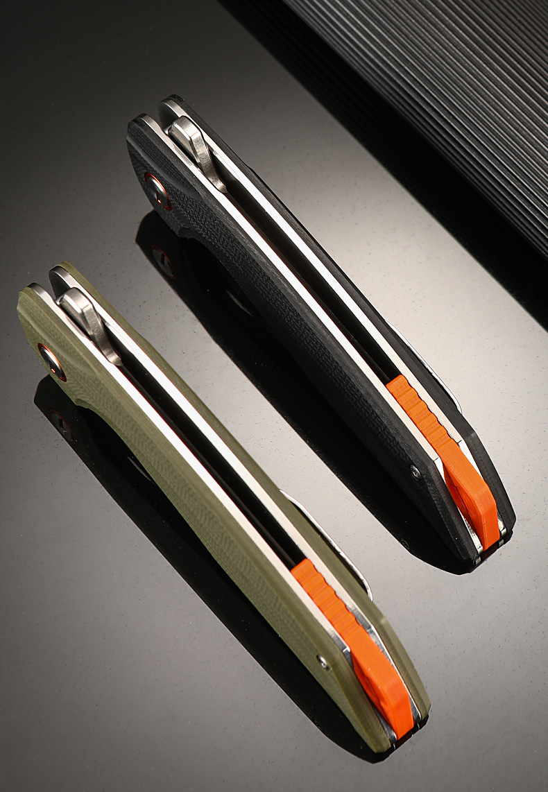 Wholesale outdoor D2 steel self-defense knives, high-hardness folding knives, portable survival folding knives, camping and field tactical knives pic 24