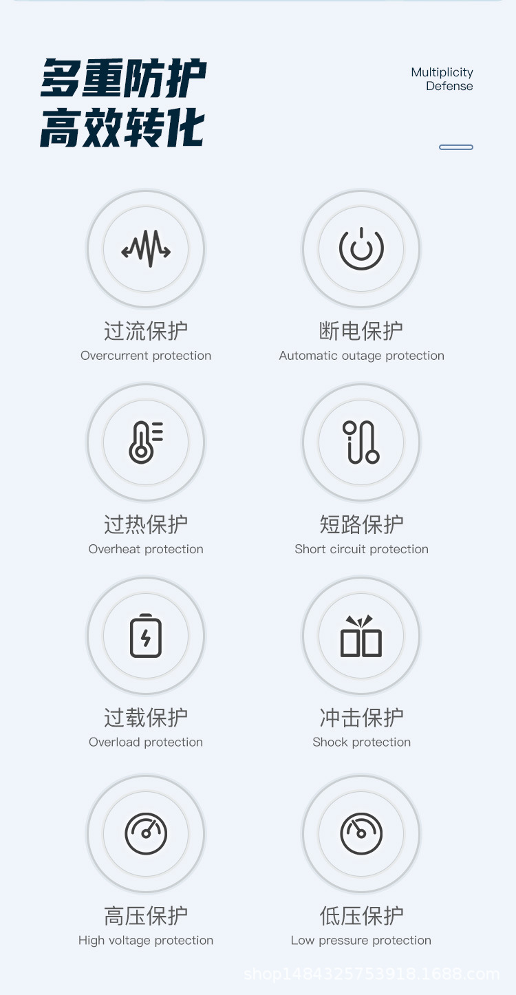 跨境纯正弦波逆变器DC12V24V转120V220v230V10kw7000太阳能逆变器详情2