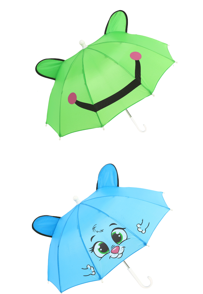 1-3岁宝宝小雨伞玩具伞幼儿园装饰道具儿童雨伞糖果色卡通耳朵伞详情20