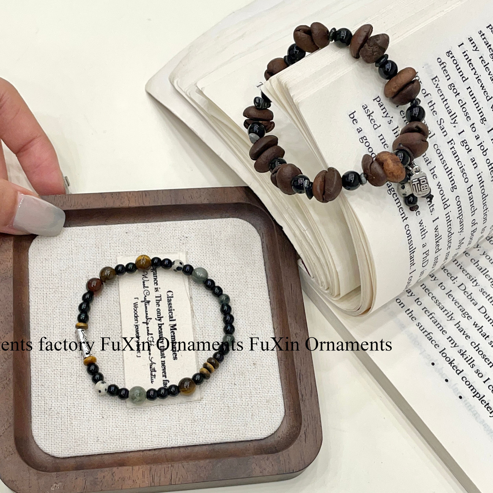 The new unique coffee bean bracelet features a niche and versatile design, a retro style for both men and women, and a new Chinese style for best friends and couples pic 24