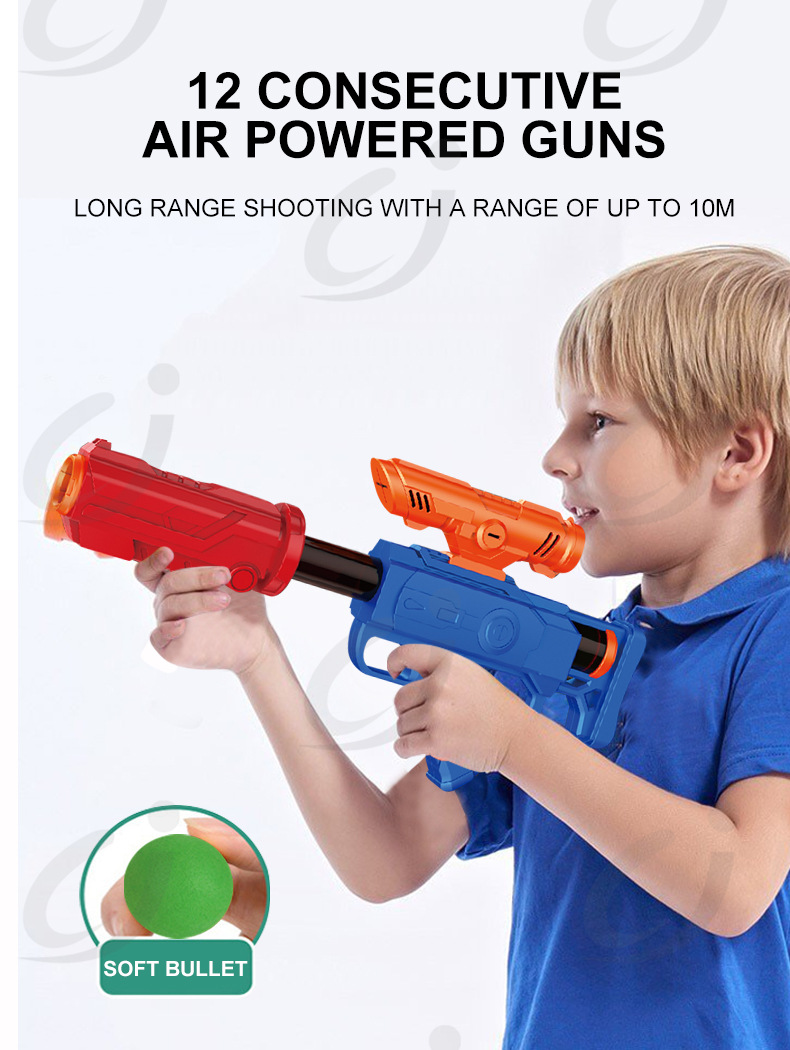 Pistola de juguete aerodinámica transfronteriza para niños pistola de tiro deportivo blanco pariente interactivo infantil pistola de juguete de tiro eléctrico pic 9