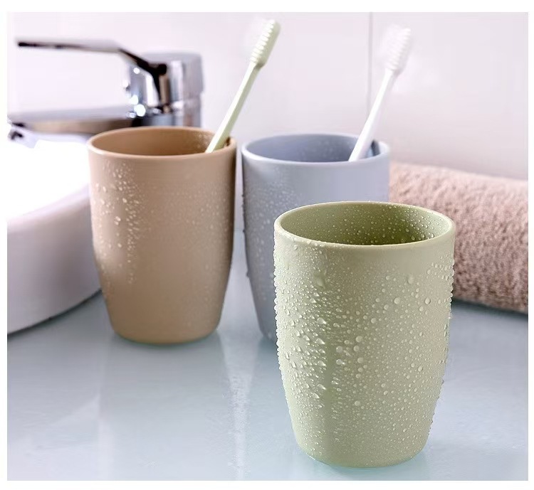 麦秸秆水杯小塑料PP漱口杯水杯便携宿舍刷牙杯加厚塑料洗漱一次性详情9