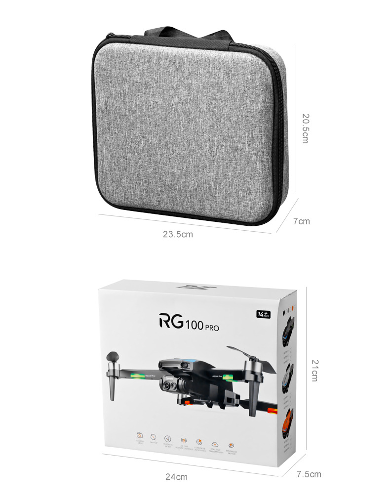 The cross-border unmanned aerial vehicle RG100PRO obstacle avoidance quadcopter with brushless motor and high-definition aerial photography remote control aircraft is for export pic 22