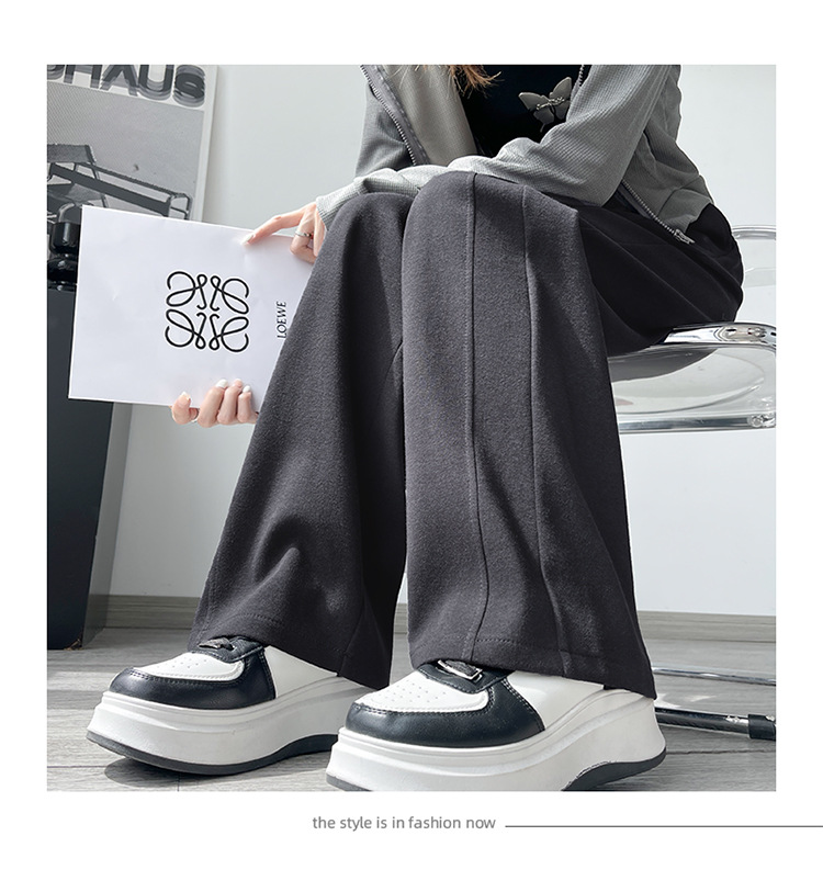 加绒香蕉裤女2025新款秋冬运动卫裤小个子高腰显瘦直筒窄版阔腿裤详情27