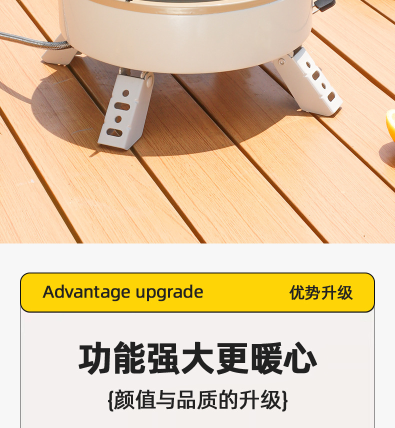 Windproof gas stove, outdoor campsite tea stove, camping and barbecue complete set of new split picnic stove portable bag pic 2