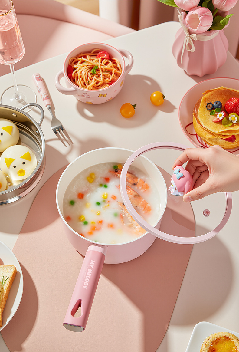 Sanrio multi-functional milk pot, non-stick pot, infant and baby special complementary food pot, soup pot, steaming and cooking integrated instant noodle pot pic 10