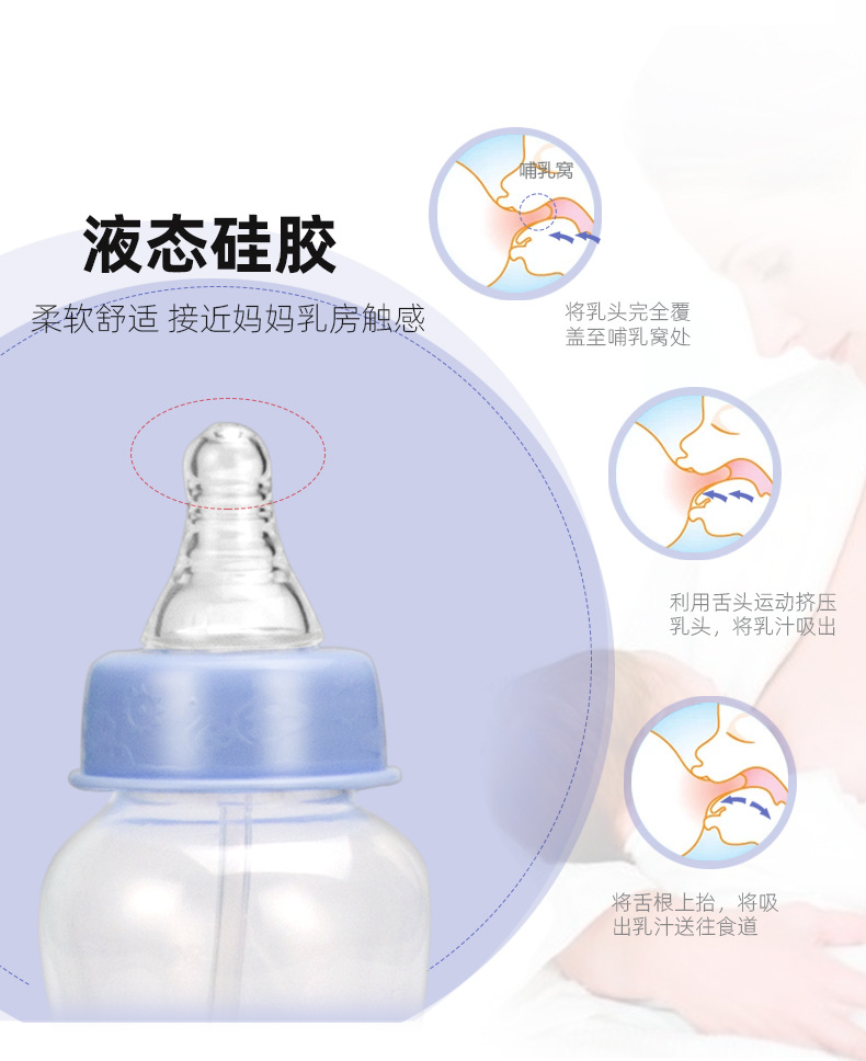 婴儿卡通学饮杯宝宝喝奶吸管杯带手柄防呛耐摔新生儿奶瓶母婴用品详情9