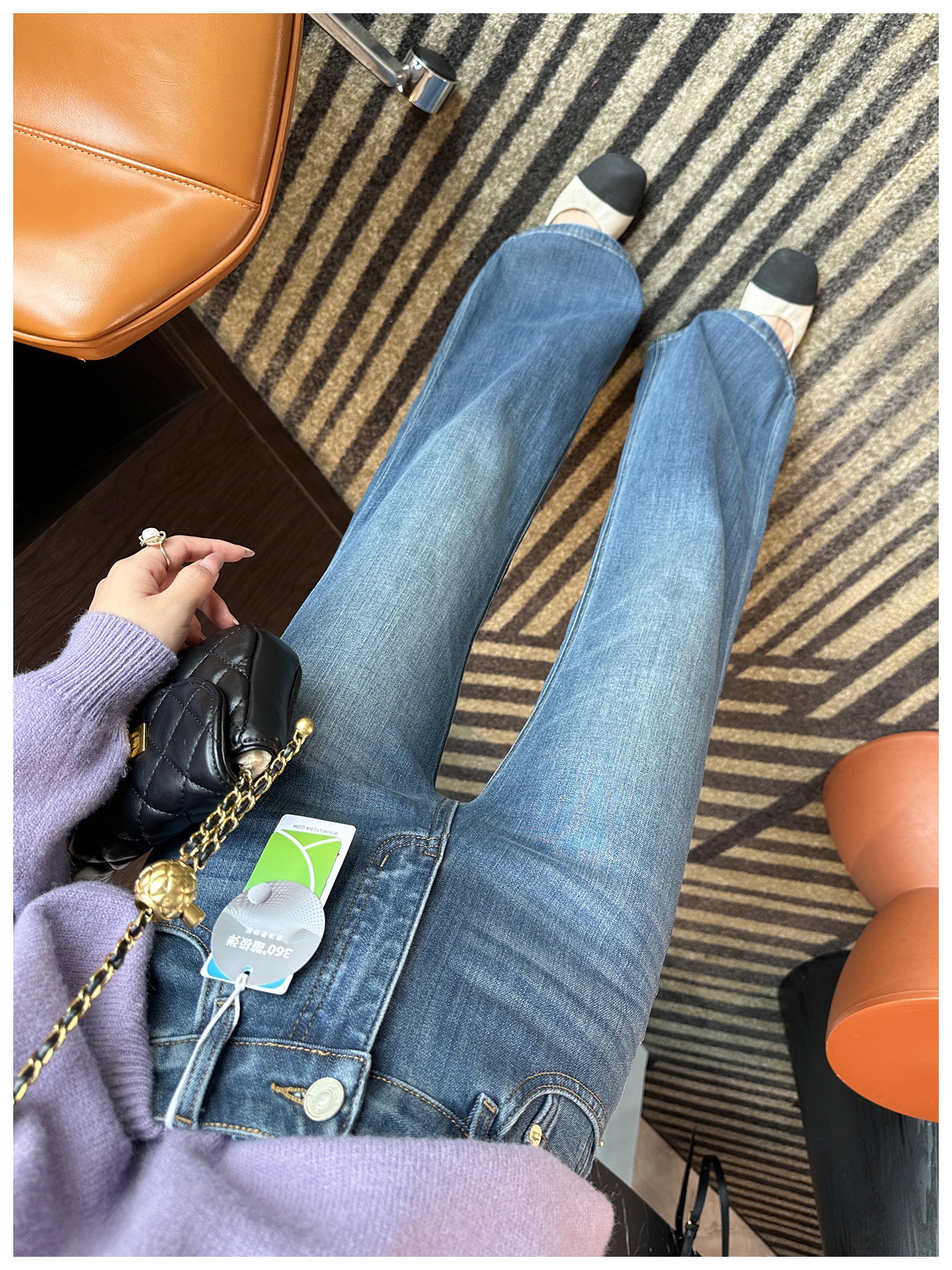 Original comic legs ~! High-waisted stretch flared jeans for women 2025 autumn new style, slimming and versatile long pants pic 16
