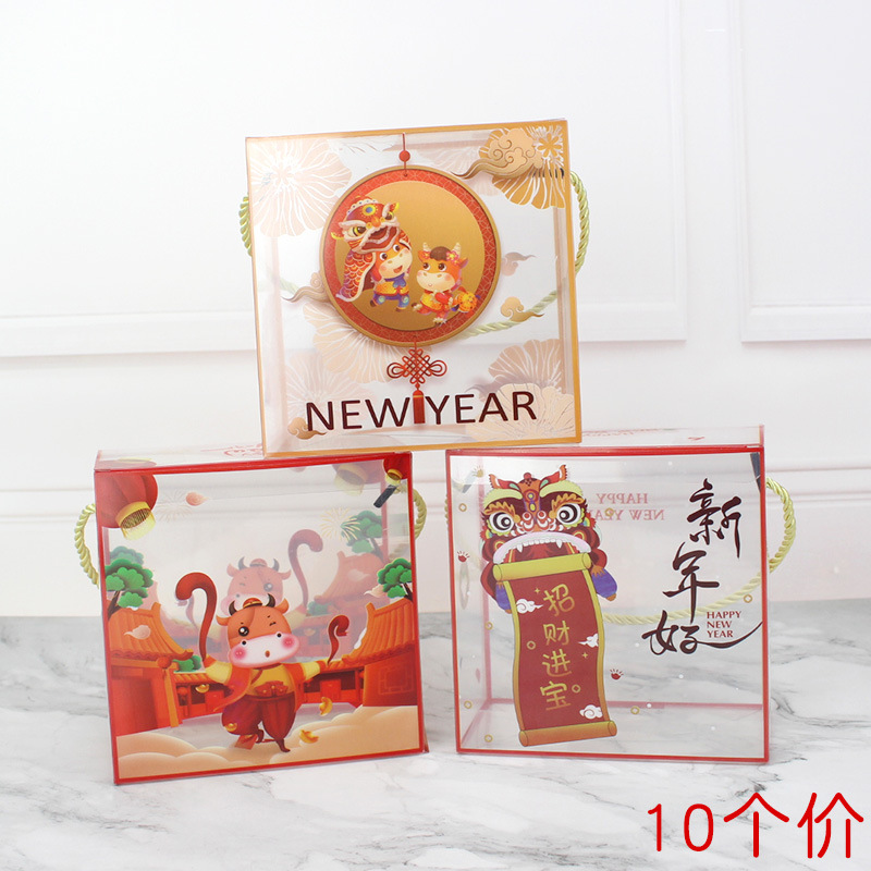 Wholesale 46810-inch double-layer transparent birthday cake box, raised cake box, Barbie doll square packaging box pic 10