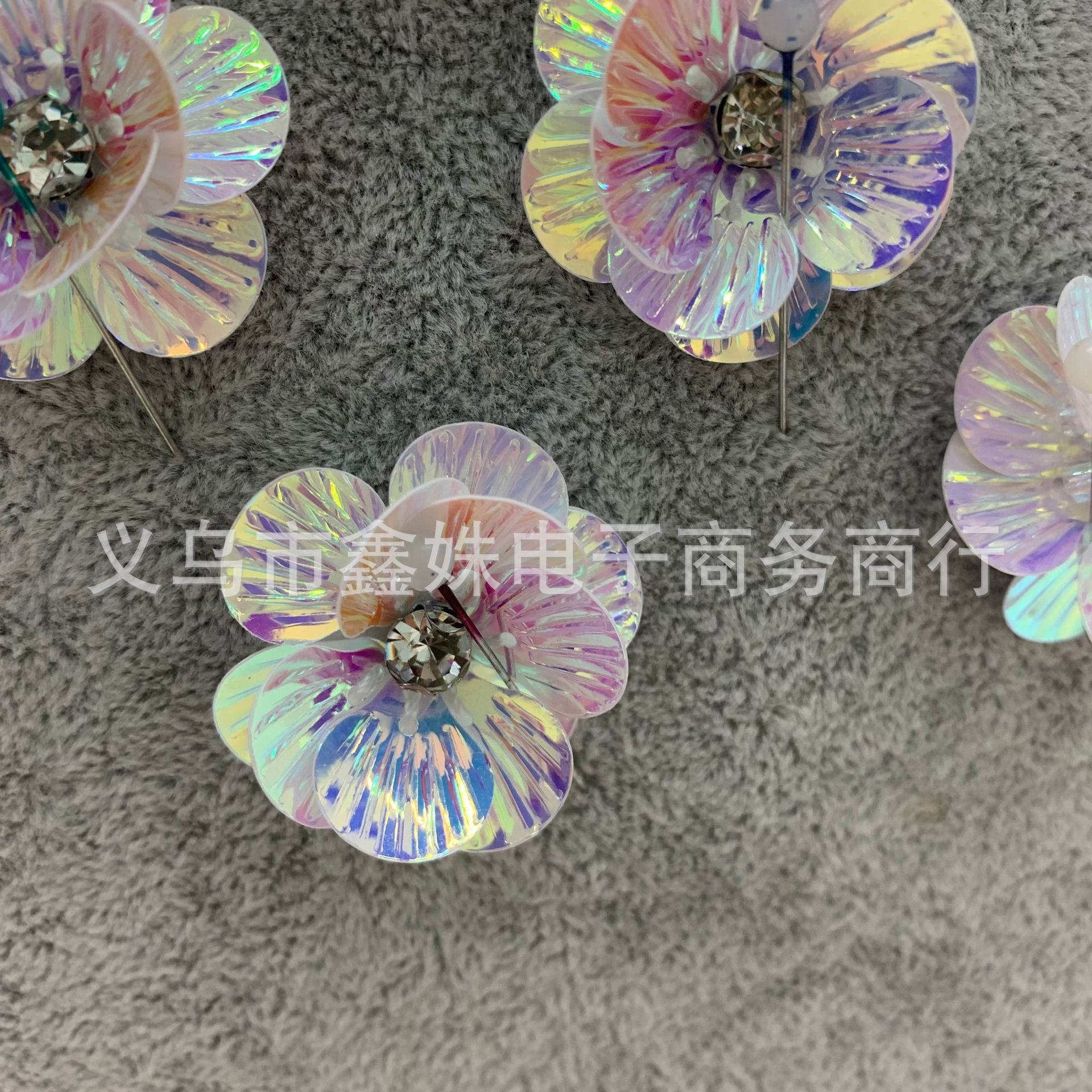 Fashionable and versatile three-dimensional sequined flower imitation shell accessories pic 6