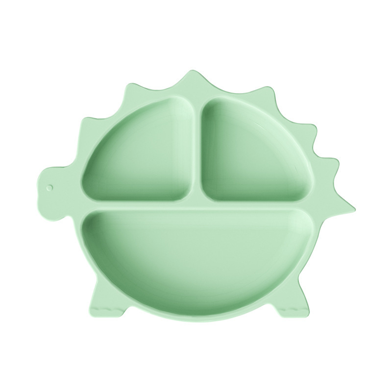 Mother and baby silicone compartments suction cup plates, cartoon dinosaur one-piece baby and toddler separation complementary food tableware Heguo pic 9
