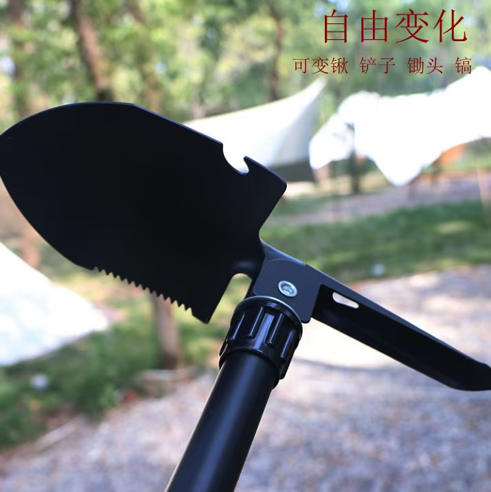 户外多功能用品铁锹折叠铲小号带指南针山地野营铲便携式折叠钓鱼详情4