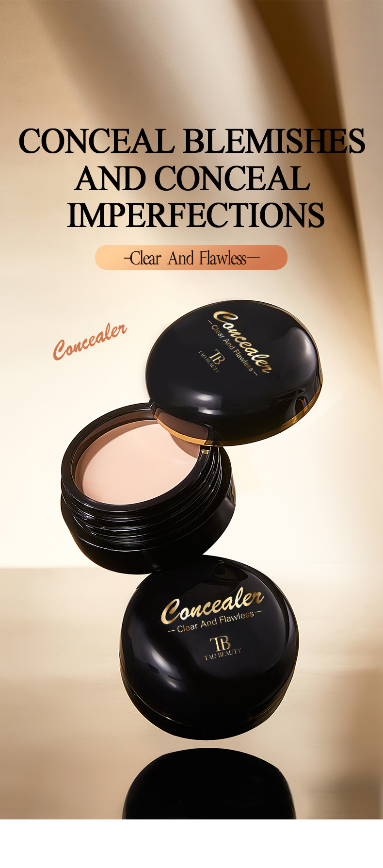 【跨境专供】Tao Beauty遮瑕膏斑点痘印黑眼圈自然防水遮瑕膏批发详情2