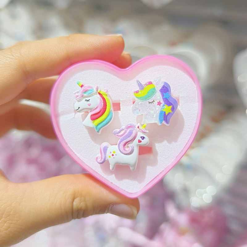 【可以】新品卡通戒指3支套装可爱公主宝石戒指玩具儿童戒指批发详情18