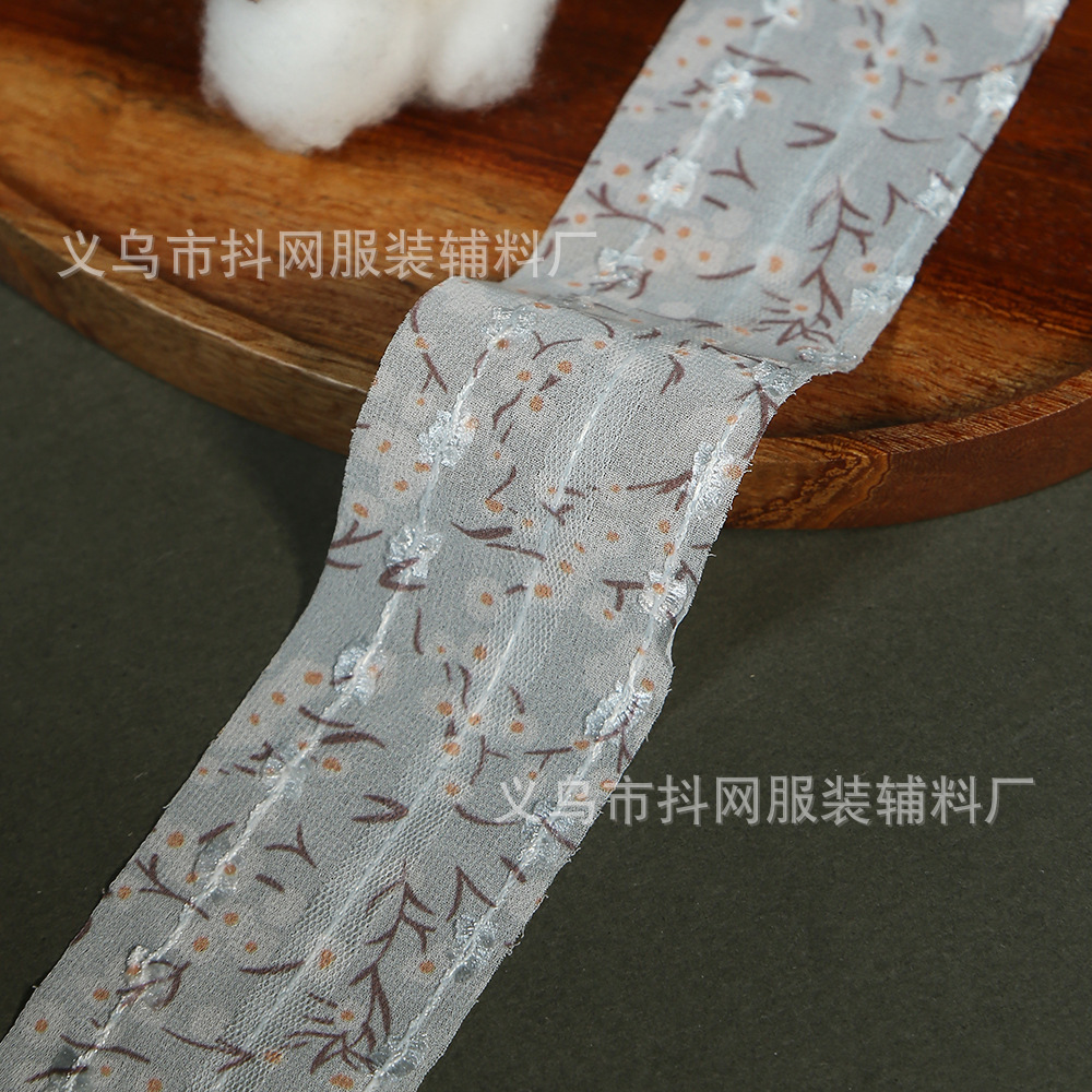 5.5cm小碎花织带 diy蝴蝶结头发饰服饰辅料 礼盒鲜花装饰丝带详情7