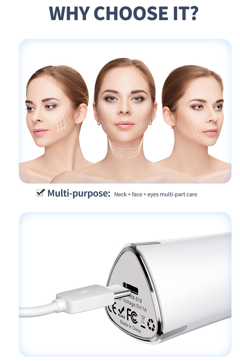 7-color Photon skin Rejuvenation Beauty Device, Handheld Facial Introduction Device, ems Microcurrent Facial Lifting, firming and Massage Device pic 11