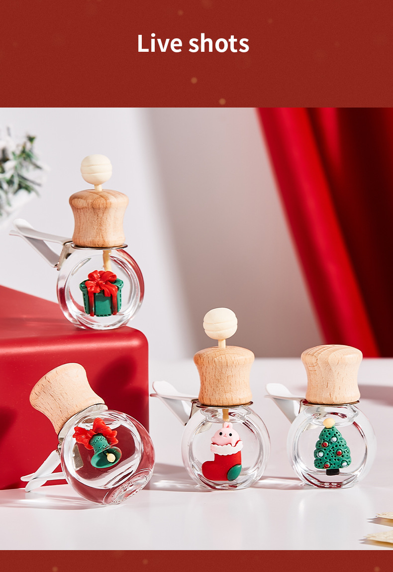 【跨境专供】FORMBO圣诞汽车香水持久留香车内装饰品精油车载香薰详情15