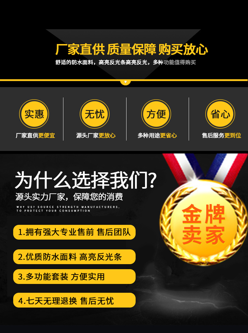 跨境新款时尚加厚长款连体雨衣男女成人户外徒步旅行防水风衣批发详情3