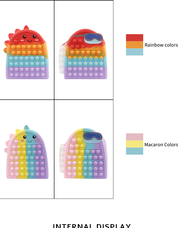 New dinosaur backpack, silicone backpack, Werewolf Killer, large capacity in stock, stress-relieving, Press and Play educational toys from Rat Killer Pioneer pic 7