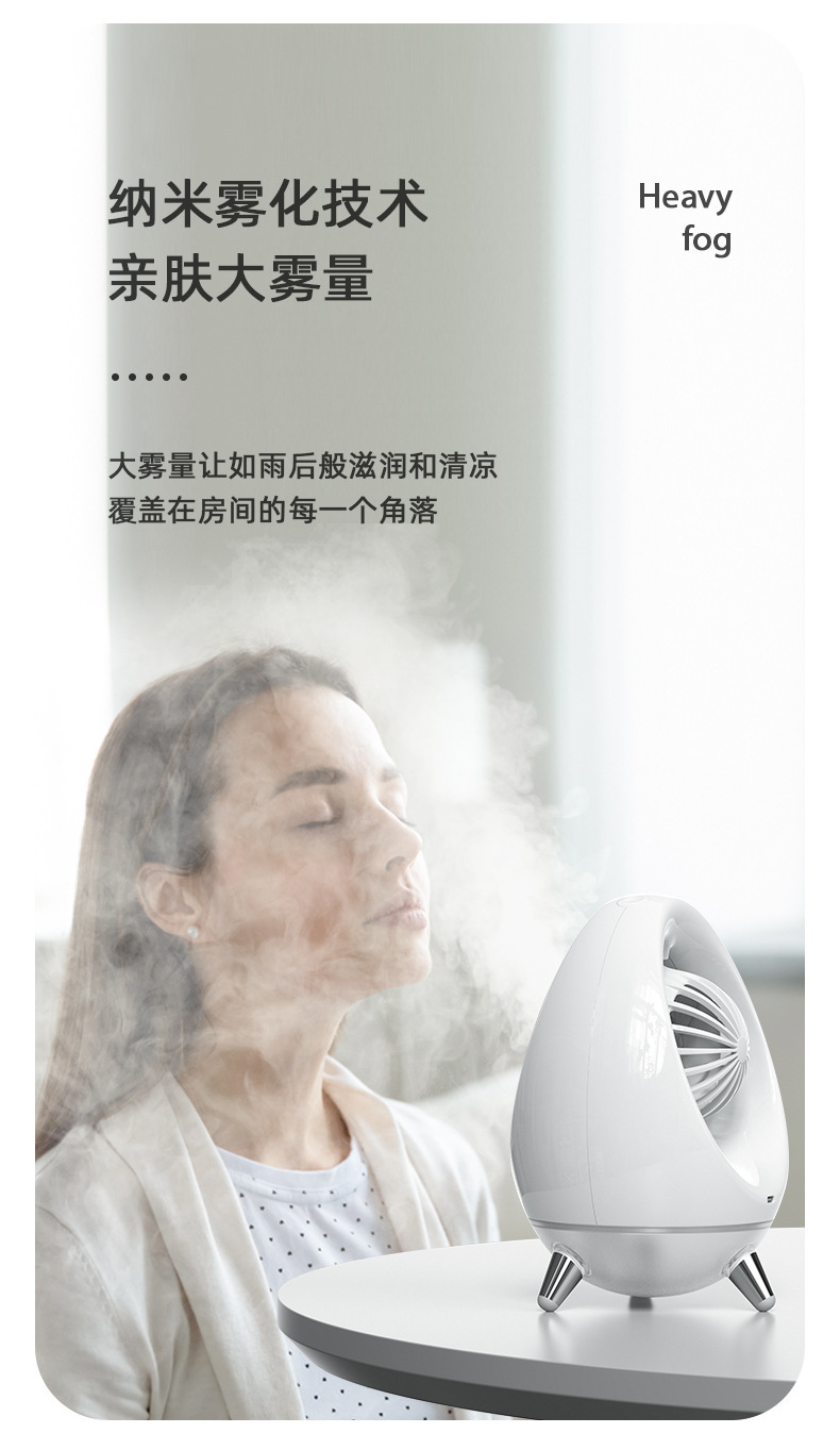 跨境创意火箭舱迷你冷风扇 家用桌面USB冷风机静音双喷雾水冷风扇详情3