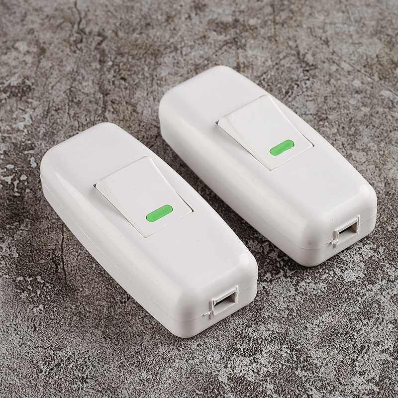 Wholesale of white headboard switch, high-power dual-outlet push-button switch, single-control wiring switch for table lamp pic 6