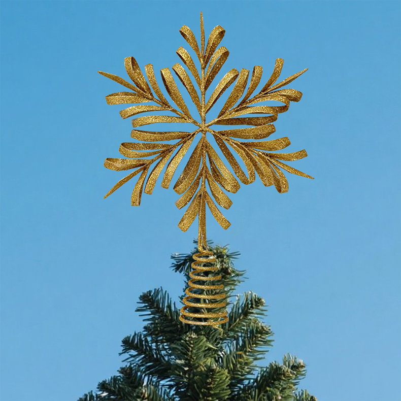 New iron Christmas tree top star decorative item, Christmas scene arrangement, Christmas tree decoration, tree top star pic 9