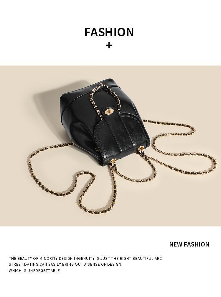 【直播专享】韩版小众链条双肩包2025新款女生旅行单肩包时尚通勤详情6