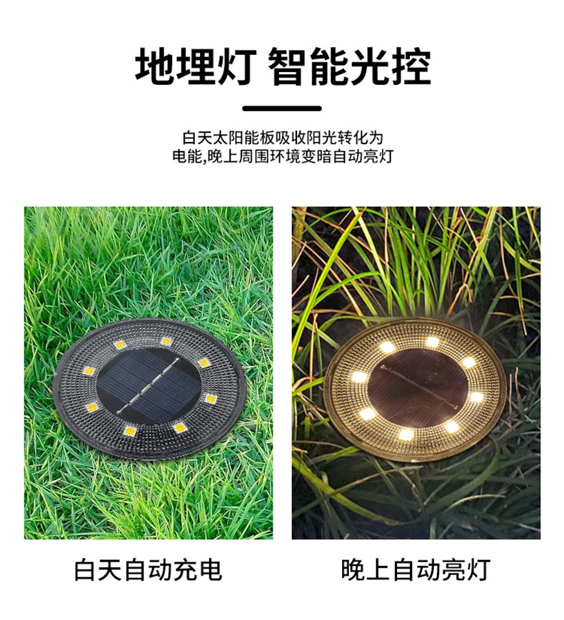 Solar lamps, outdoor waterproof steps, garden and lawn lamps, solar buried lamps, solar courtyard lamps pic 2