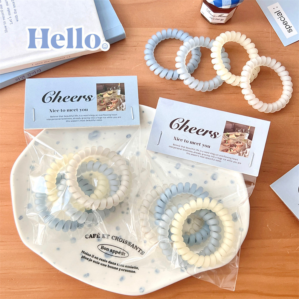 The simple matte sea salt blue hair band is elegant and versatile, with a girlish heart. It features a high-elasticity, durable and seamless hair accessory pic 25